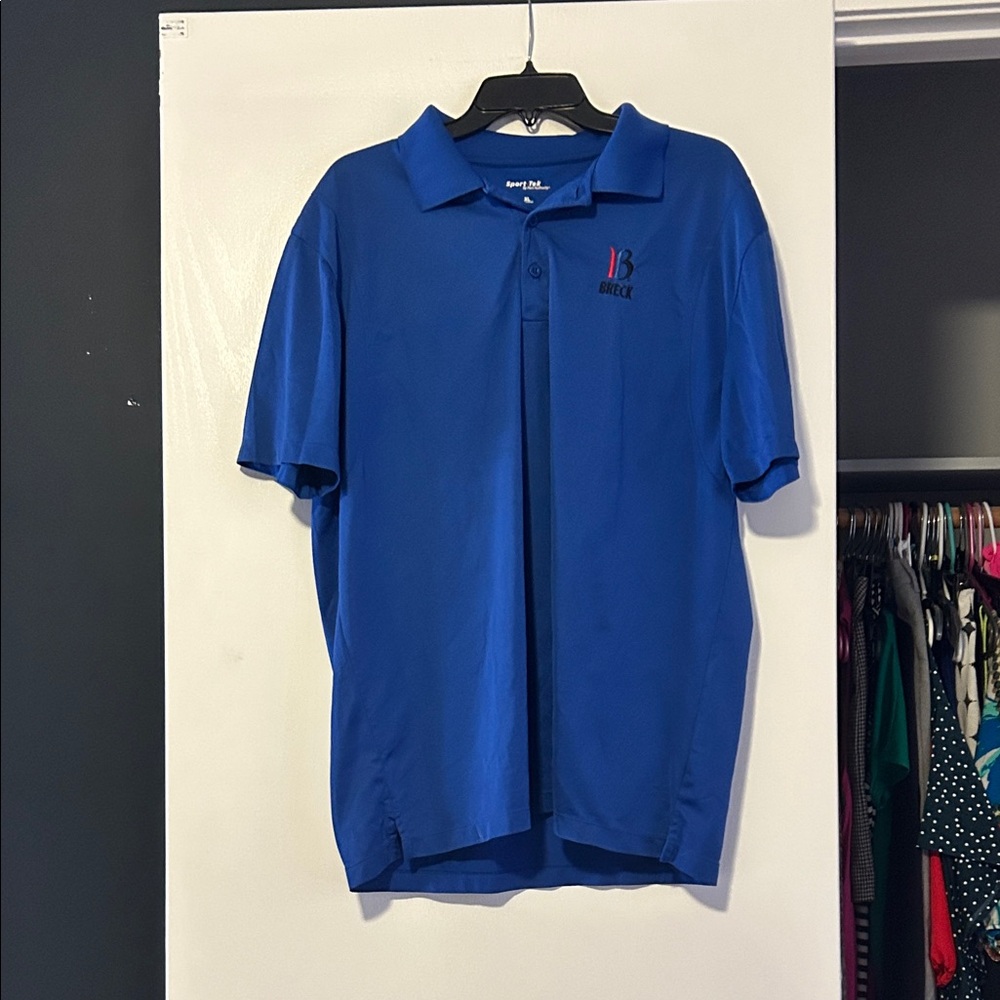 Blue Men's Polo Shirt with Breck logo